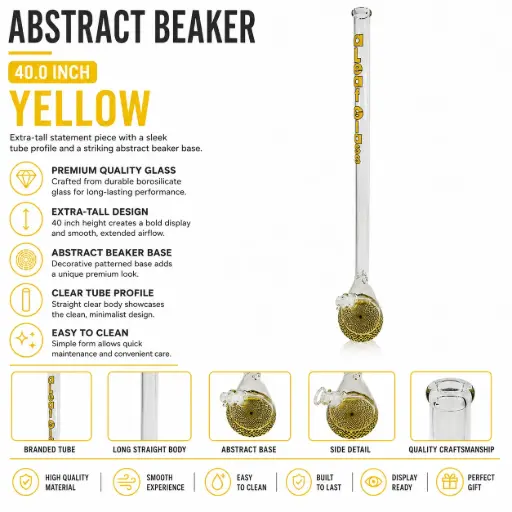 [PC37628] 40" ABSTRACT BEAKER YELLOW