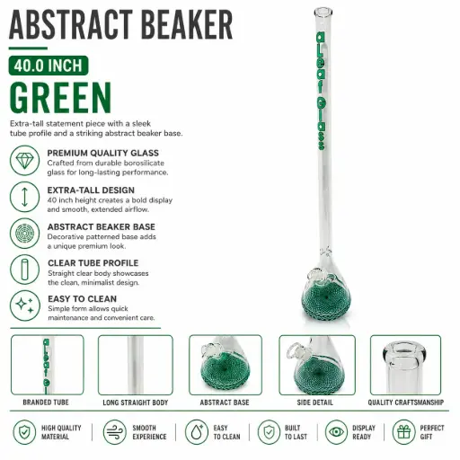 [PC37631] 40" ABSTRACT BEAKER GREEN