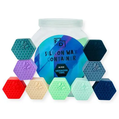 [PC37640] HONEYBEE HEXAGON WAX CONTAINER (20CT/20JARS)