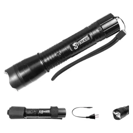 [AM038863] 4 MKV LED-Flash Light Stun Gun Black