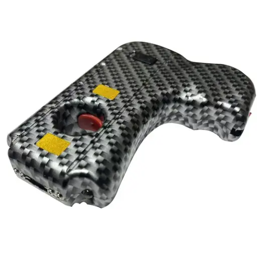 [AM050346] Carbon Fiber Design Gun Stun Gun with LED Light 10MV