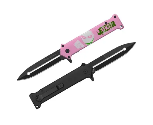 [AM050407] 4.5" Assist-Open Knife - Pink Print Handle