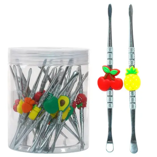 [AM050310] Silver mix fruits silicon holder dabber 30pcs per jar