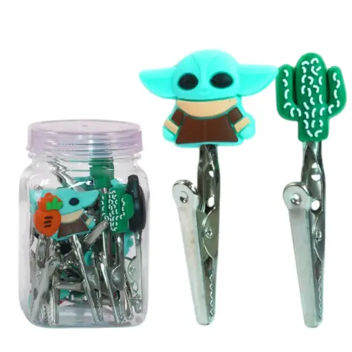 [AM050313] Assorted character clip 15pcs per jar