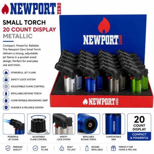 [AM025763] NEWPORT ZERO SMALL TORCH 20 COUNT METALLIC