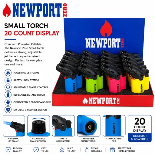 [AM026352] NEWPORT ZERO SMALL TORCH 20 COUNT RUBBER