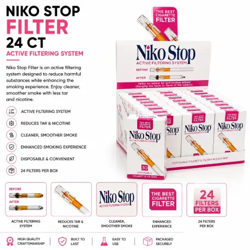 [AM050475] Niko Stop Cigarette Filter 24 ct