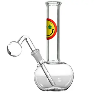 [AM025329] O.B. Water Pipe with Logo Glass on Glass 7.5" 1502