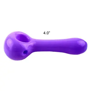 [AM031403] Unbranded Hand Pipe HD167 American Milky (4829) Glass 4.0" Purple