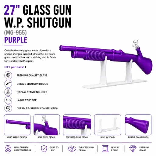 [AM050479] Glass Gun W.P. Shutgun (MG-955) 27.0" - Purple