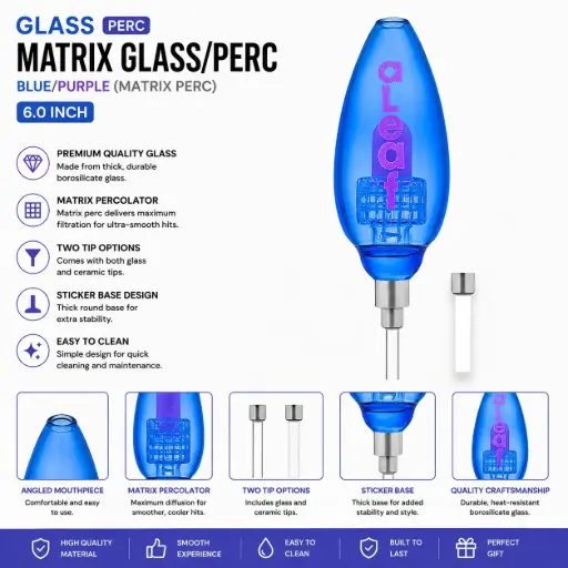 [PC37809] aLeaf BLUE/PURPLE/(GLASS/PERC) MATRIX