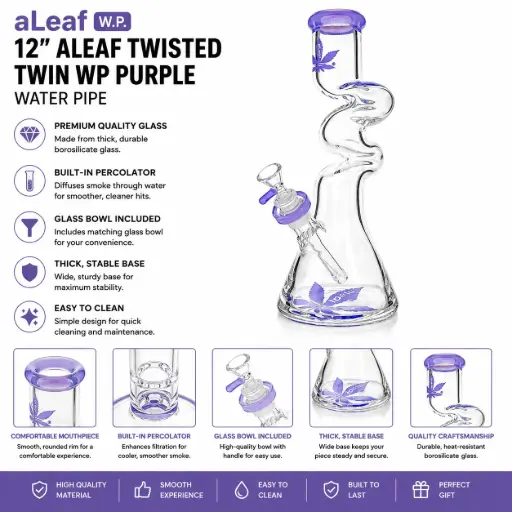 [PC37835] 12" ALEAF TWISTED TWIN WP PURPLE