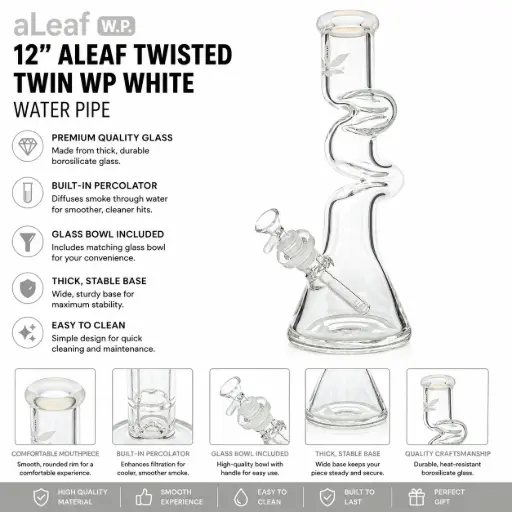 [PC37836] 12" ALEAF TWISTED TWIN WP WHITE