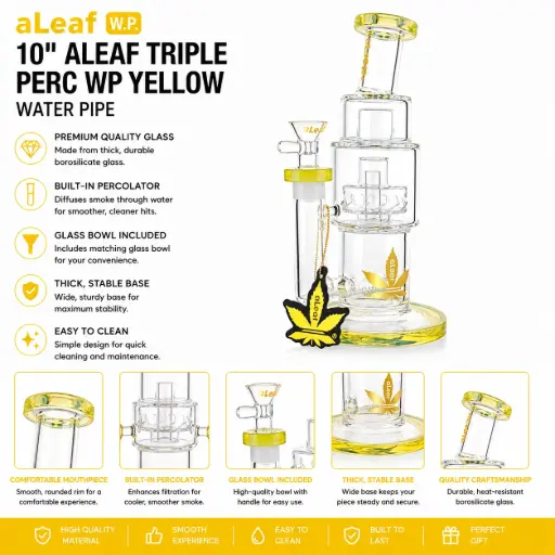 [PC37843] 10" ALEAF TRIPLE PERC WP YELLOW