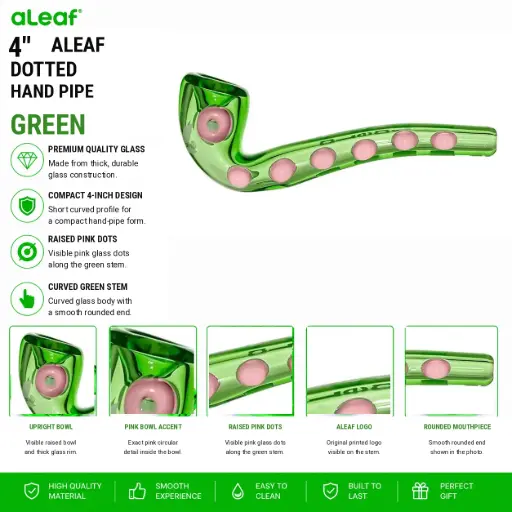 [PC37937] 4" ALEAF DOTTED HP GREEN
