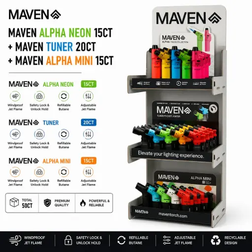 [AM050656] Maven Alpha+ Neon 15ct + Maven Tuner 20ct + Maven Alpha mini 15 ct (total 50ct)