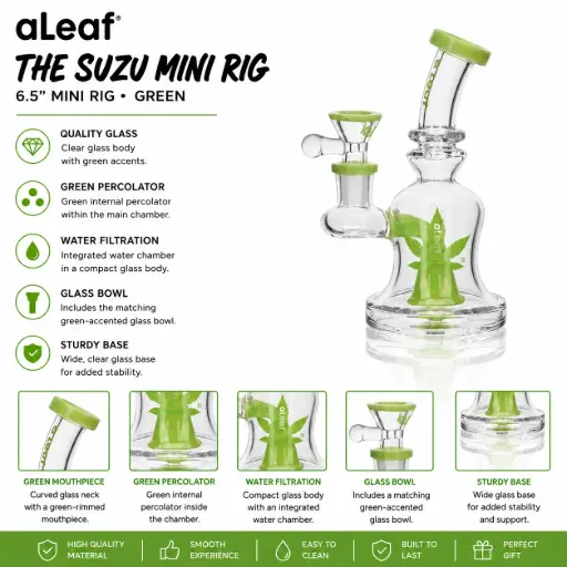 [PC38005] ALEAF 6.5" THE SUZU MINI RIG GREEN