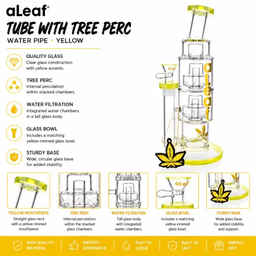 [PC38012] ALEAF TUBE WITH TREE PERC YELLOW