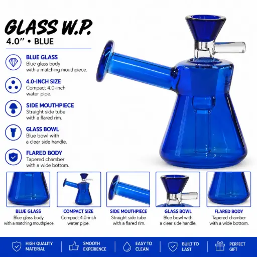 [AM050703] Glass W.P. 4.0" - Blue
