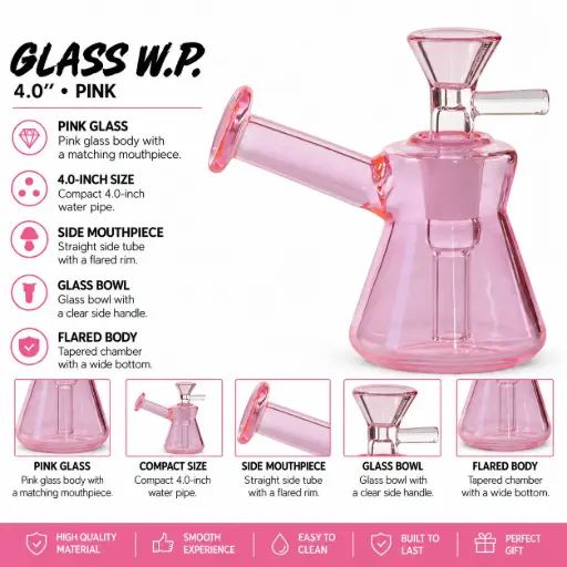 [AM050706] Glass W.P. 4.0" - Pink