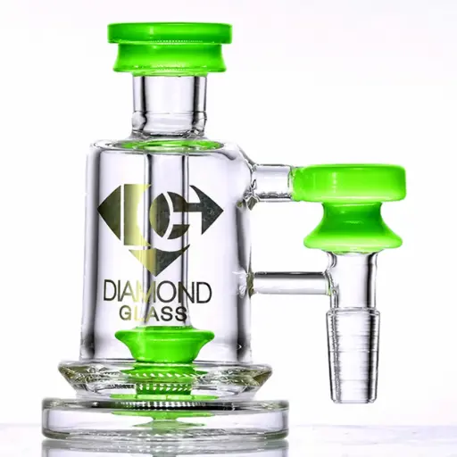 [DG00047] Diamond Glass ASHCATCHER- SPINTOP PERC - DGA1058-1490 Smile Green
