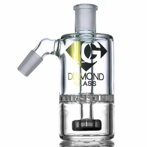 [DG00054] Diamond Glass ASHCATCHER- SHOWERHEAD- HONEYCOMB PERCS - DGA161-1445 Smoke