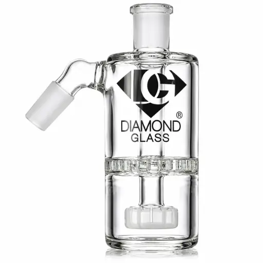 [DG00057] Diamond Glass ASHCATCHER- SHOWERHEAD- HONEYCOMB PERCS - DGA161-1445 White