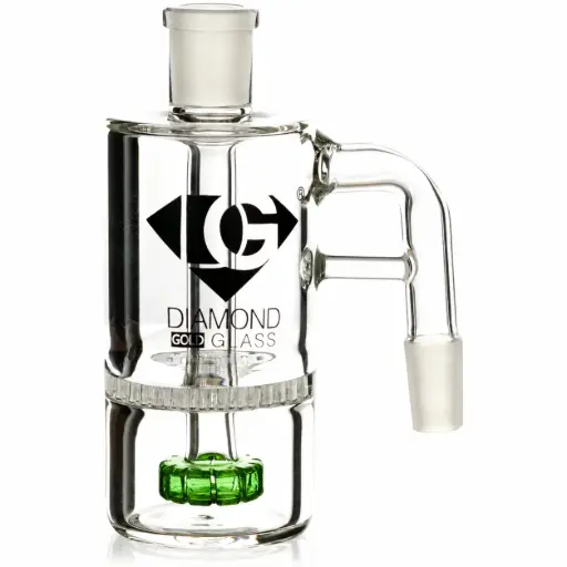 [DG00060] Diamond Glass ASHCATCHER- SHOWERHEAD- HONEYCOMB PERCS - DGA161-1490 Green