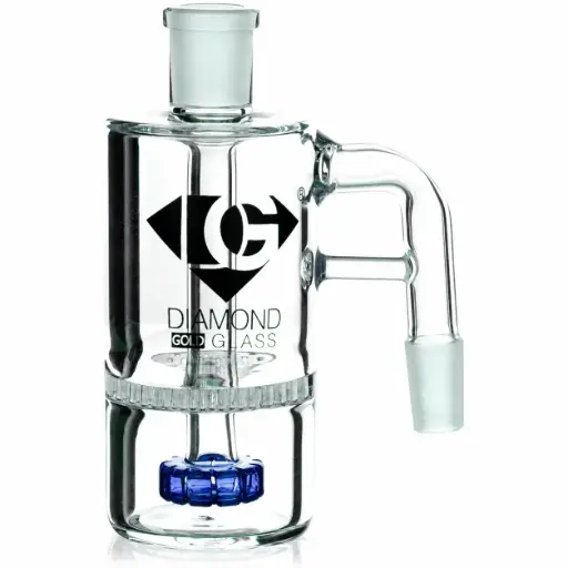 [DG00061] Diamond Glass ASHCATCHER- SHOWERHEAD- HONEYCOMB PERCS - DGA161-1490 Blue