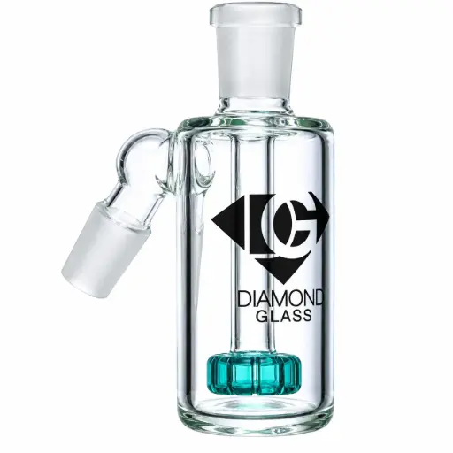 [DG00062] Diamond Glass ASHCATCHER- COLORED SHOWER - DGA442-1445 Teal
