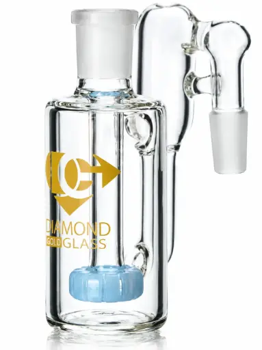 [DG00077] Diamond Glass ASHCATCHER- COLORED SHOWERHEAD-RECYCLER - DGA452-1490 Milky Blue