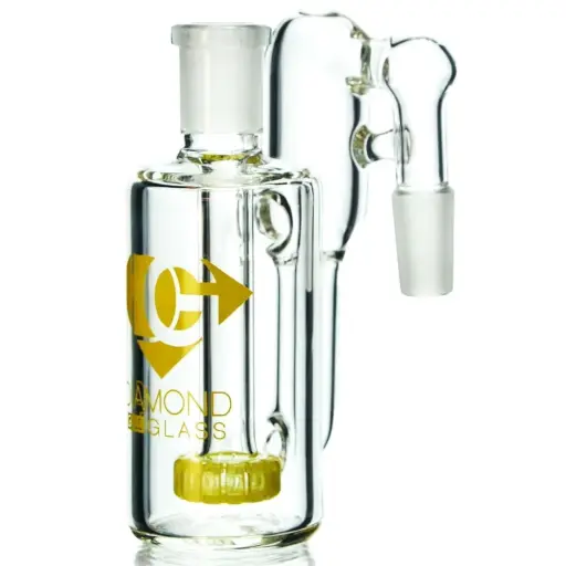 [DG00082] Diamond Glass ASHCATCHER- COLORED SHOWERHEAD-RECYCLER - DGA452-1990 Yellow