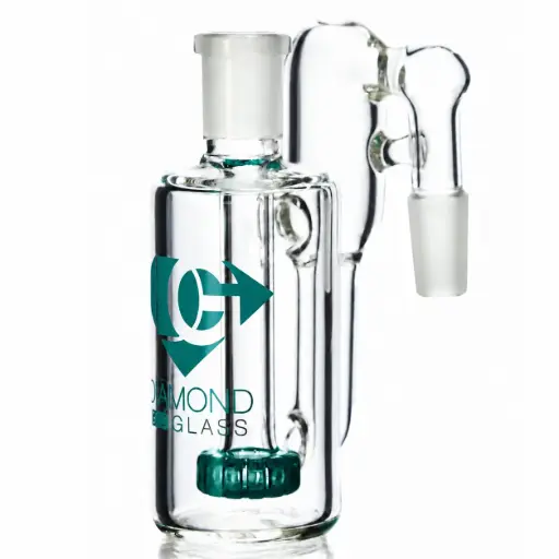 [DG00085] Diamond Glass ASHCATCHER- COLORED SHOWERHEAD-RECYCLER - DGA452-1990 Teal