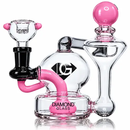 [DG00091] Diamond Glass RIG-5" RECYCLER - DGR1030 Pink