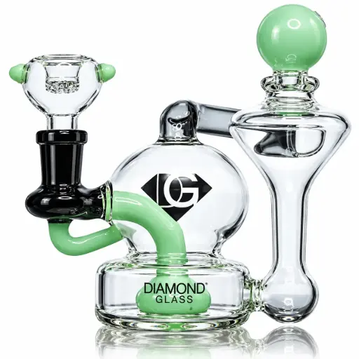 [DG00092] Diamond Glass RIG-5" RECYCLER - DGR1030 Slime Green