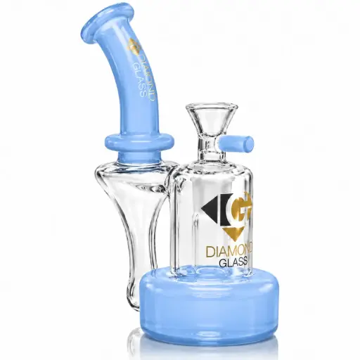 [DG00097] Diamond Glass 7" RECYCLER - DGR1050 Milky Blue