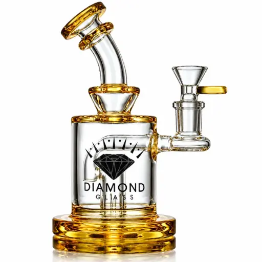 [DG00110] Diamond Glass RIG 6" STEM PERC - DGR1073 Gold