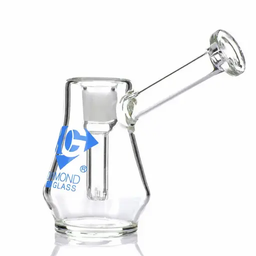 [DG00121] Diamond Glass RIG 4" STEM PERC - DGR1130 Milky Blue