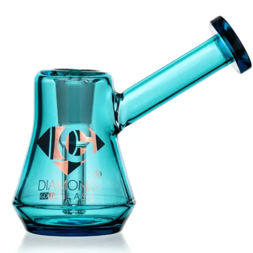 [DG00127] Diamond Glass RIG 4" STEM PERC - DGR1130-2 Teal