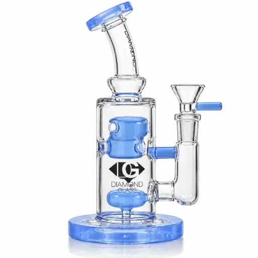[DG00134] Diamond Glass 8" SHOWERHEAD PERC - DGR1136 Milky Blue