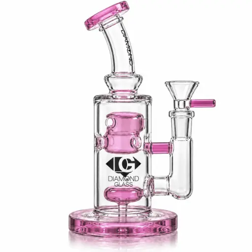 [DG00136] Diamond Glass 8" SHOWERHEAD PERC - DGR1136 Pink
