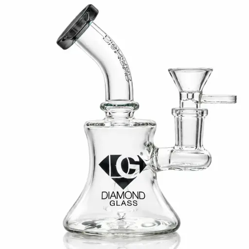 [DG00146] Diamond Glass Mini Rig, Showerhead - DGR1142 Black