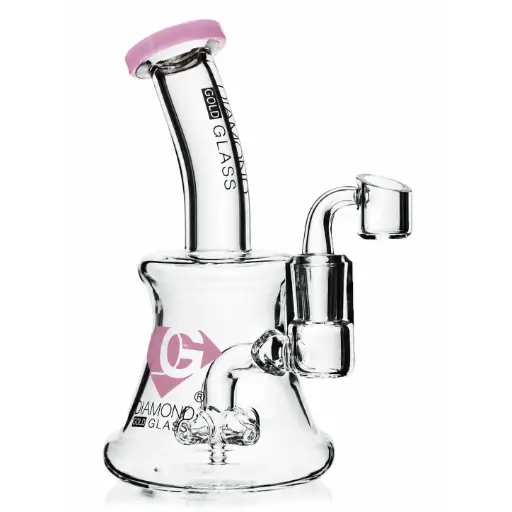 [DG00154] Diamond Glass 7" CROSS PERC - DGR1148 Pink