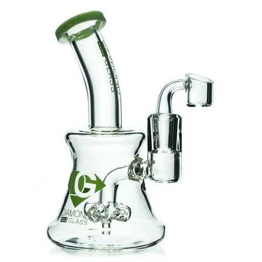 [DG00156] Diamond Glass 7" CROSS PERC - DGR1148 Slime Green