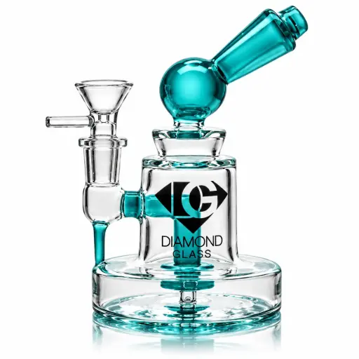 [DG00158] Diamond Glass 6" RIG WITH SHOWERHEAD PERC - DGR1150 Teal