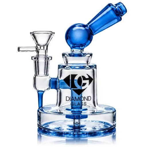 [DG00160] Diamond Glass 6" RIG WITH SHOWERHEAD PERC - DGR1150 Blue