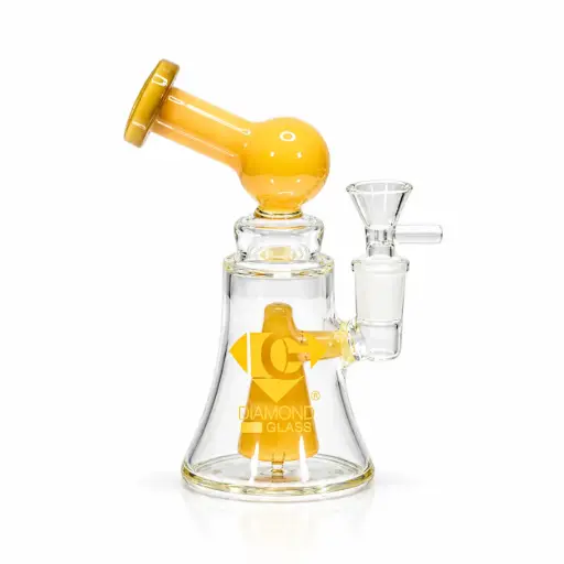 [DG00168] Diamond Glass 7" RIG MINI BEAKER PERC - DGR1165 Gold