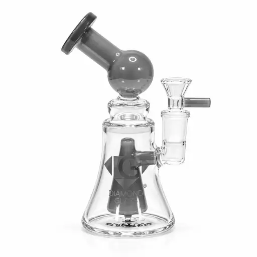 [DG00169] Diamond Glass 7" RIG MINI BEAKER PERC - DGR1165 Smoke