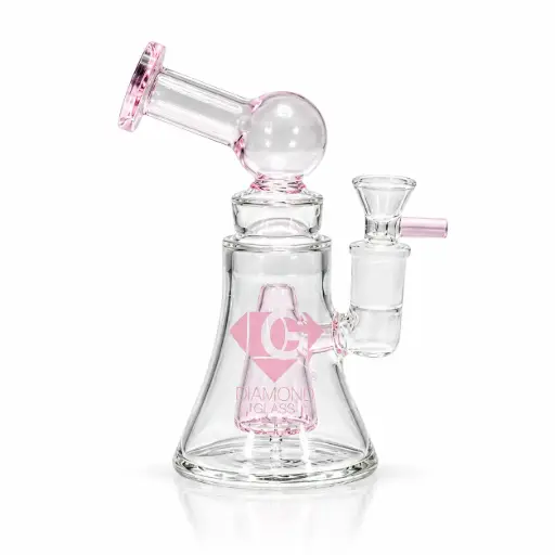 [DG00171] Diamond Glass 7" RIG MINI BEAKER PERC - DGR1165 Pink