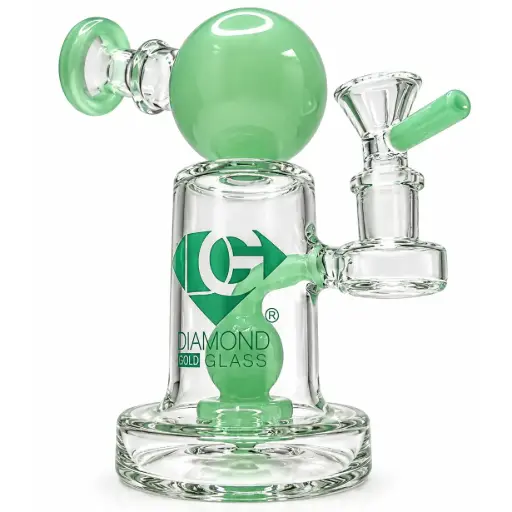 [DG00175] Diamond Glass THE DIAMOND SPHERE CHAMBER - DGR1170 Milky Green